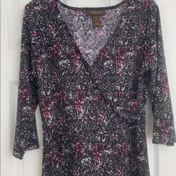 Chadwick’s Faux Wrap Dress size 14 - Picture 1 of 6